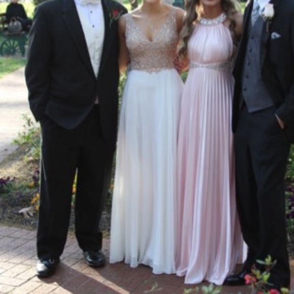 GB White and Gold Prom Gown - Picture 8 of 10